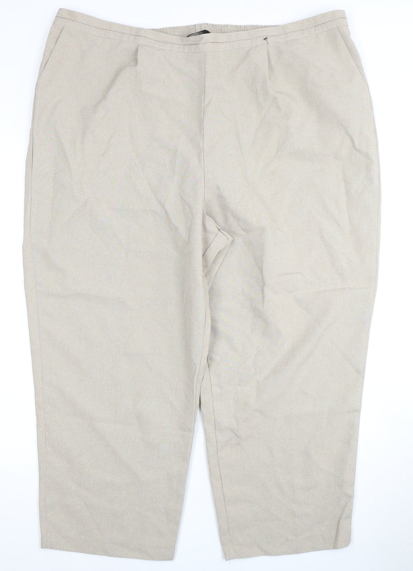 Bm Collection Beige Women’s Trousers Size 24