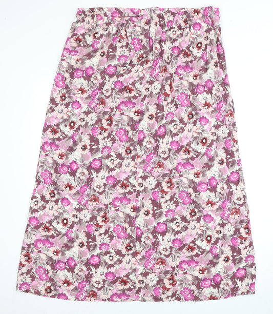 M&Co Women's Multicoloured Floral Skirt Size 20