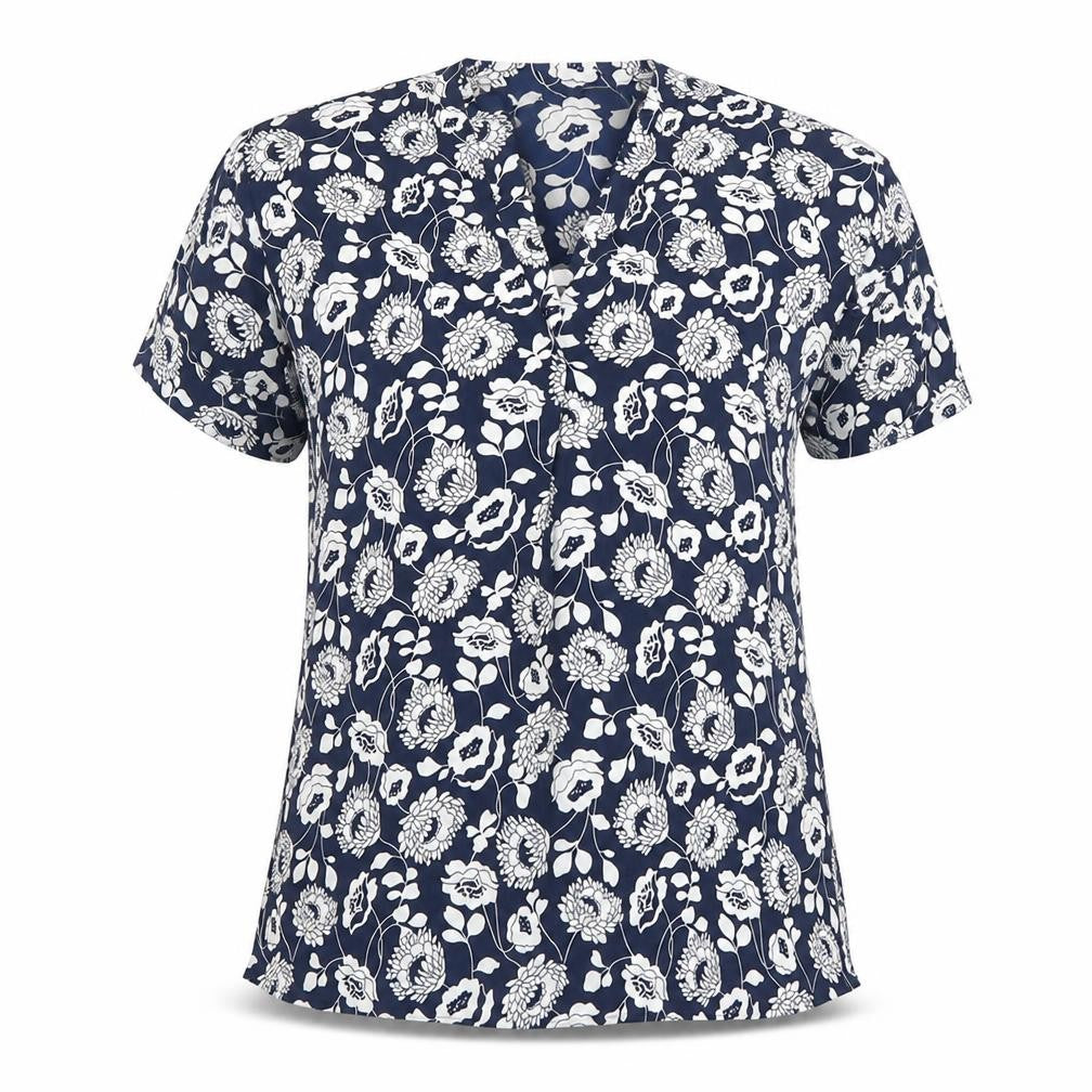 Marks and Spencer Women's Blue Floral Blouse Size 10