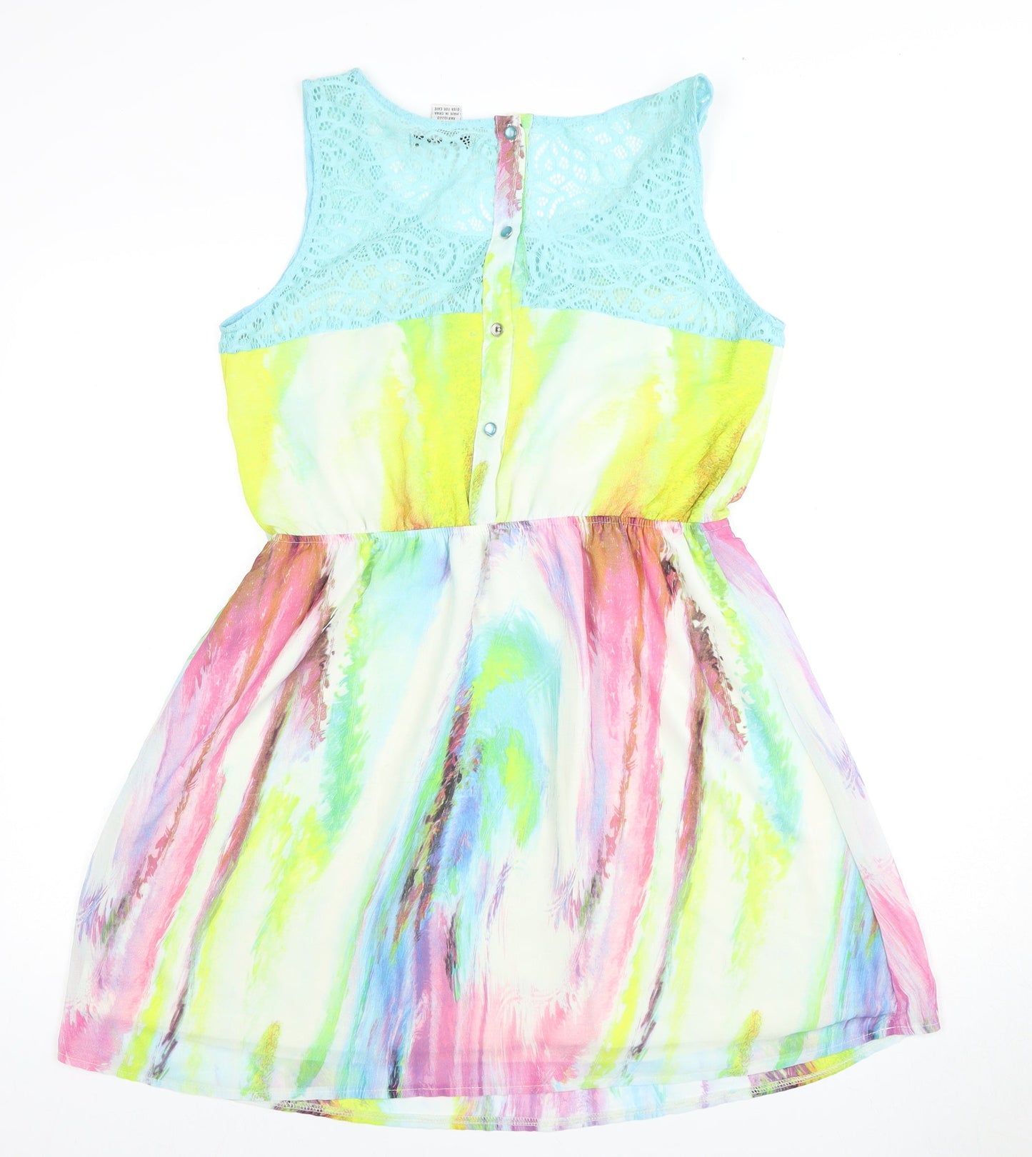 Pinky Women's Multicoloured Sleeveless Dress L