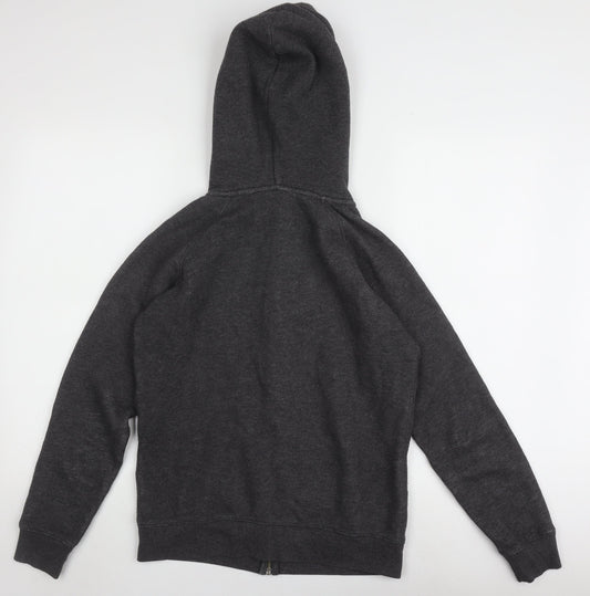 Jack Wills Women's Black Full Zip Hoodie, Size 10