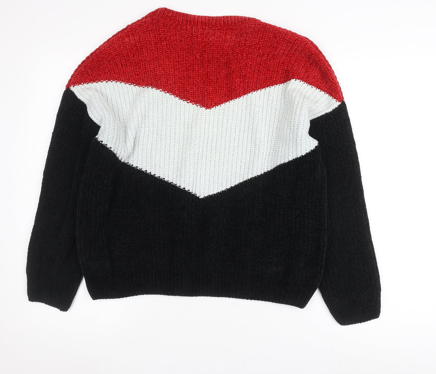 Disney Women's Red Black White Mickey Pullover Jumper M