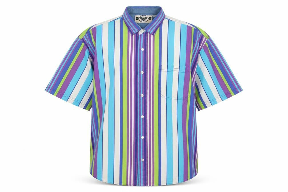 High Advantage Men's Multicoloured Striped Shirt M