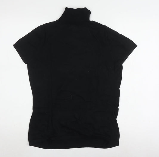 Ann Taylor Women's Black High Neck Pullover Jumper L