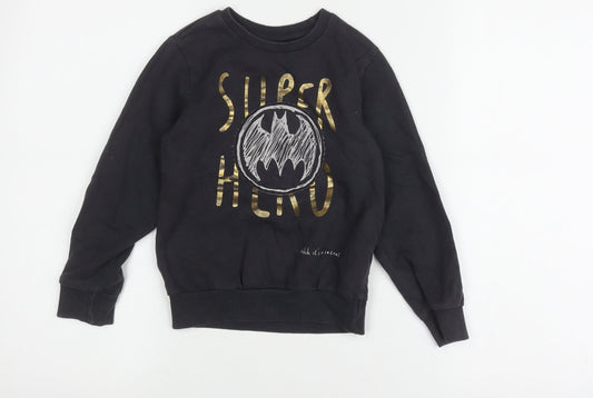 Batman Girls Black Graphic Sweatshirt Pullover 4 Years
