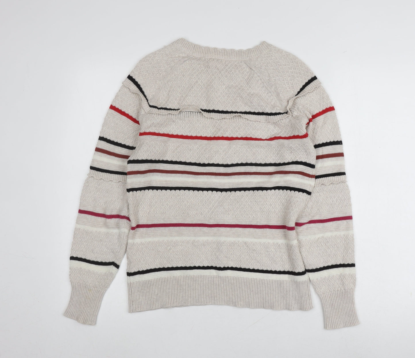 Fat Face Women's Multicoloured Striped Pullover Jumper Size 6