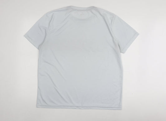 Get Over Men's White Gym T-Shirt XL Regular Fit