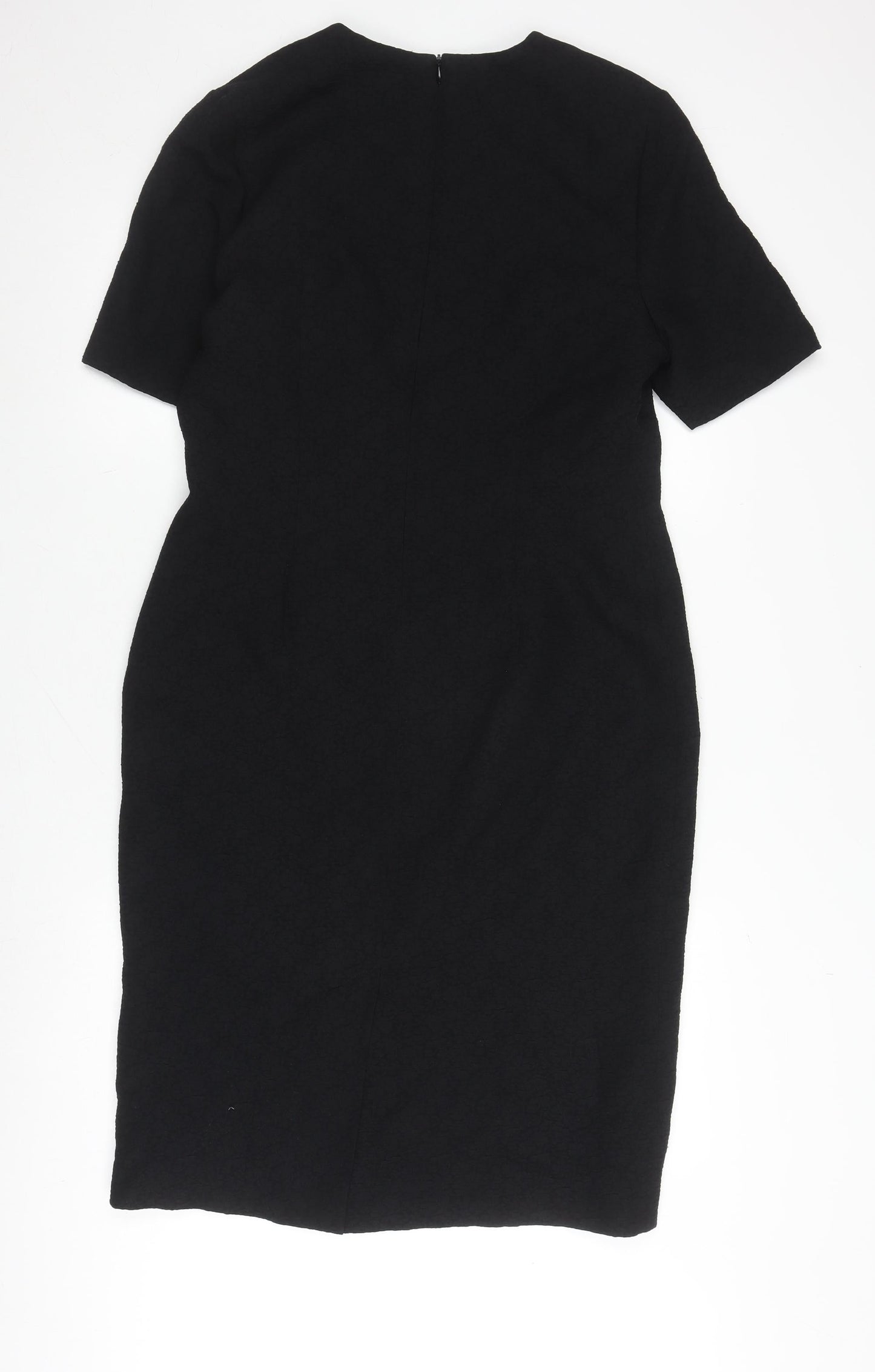 Viyella Black Women's Dress UK 12, V-Neck, Half Sleeve