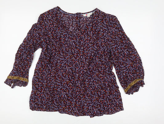 Boden Women's Multicoloured Floral Blouse UK 12
