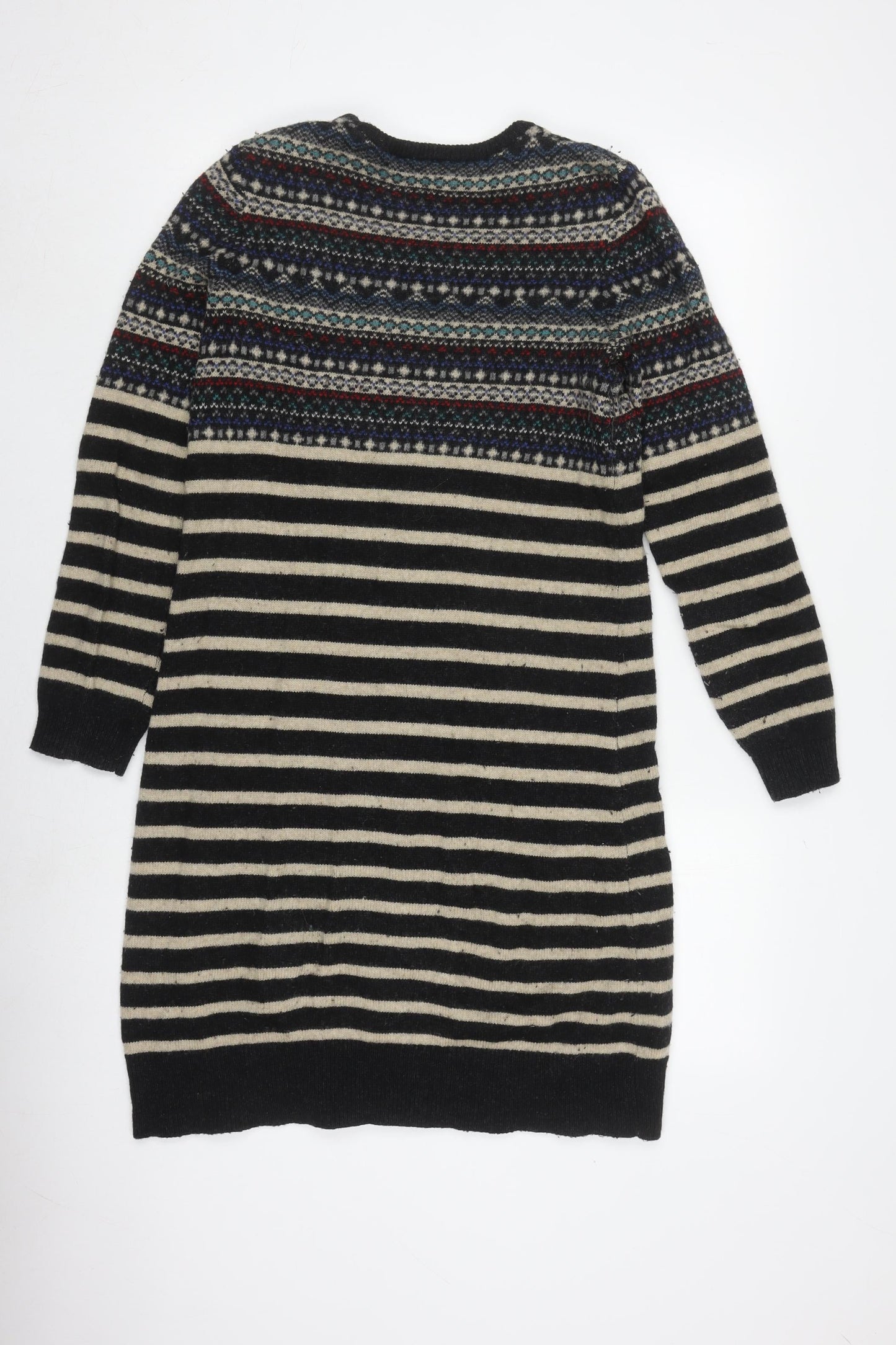 Hobbs Women's Multicoloured Wool Jumper Dress Size 12