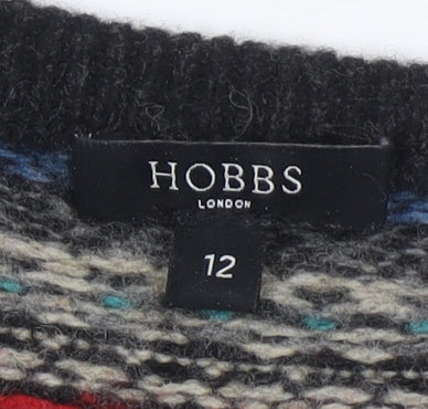 Hobbs Women's Multicoloured Wool Jumper Dress Size 12