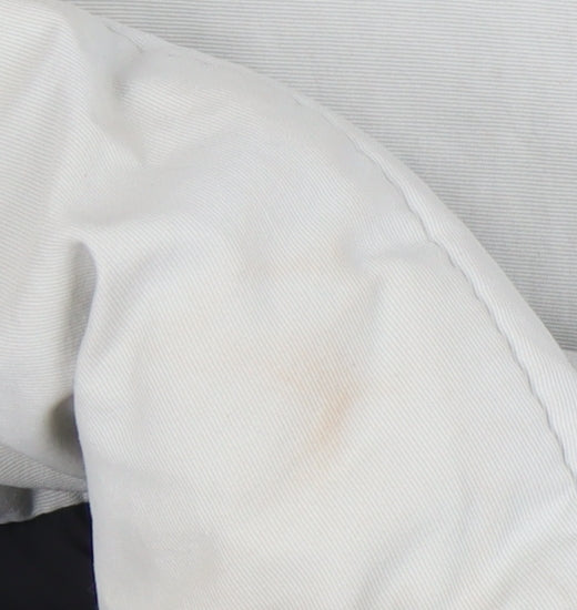 Superdry Women's White Parka Coat Size 8