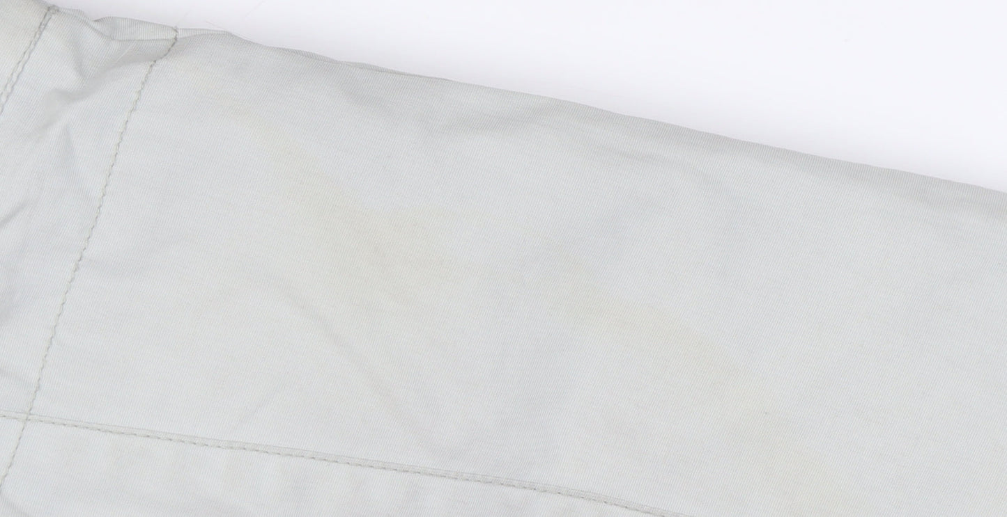 Superdry Women's White Parka Coat Size 8