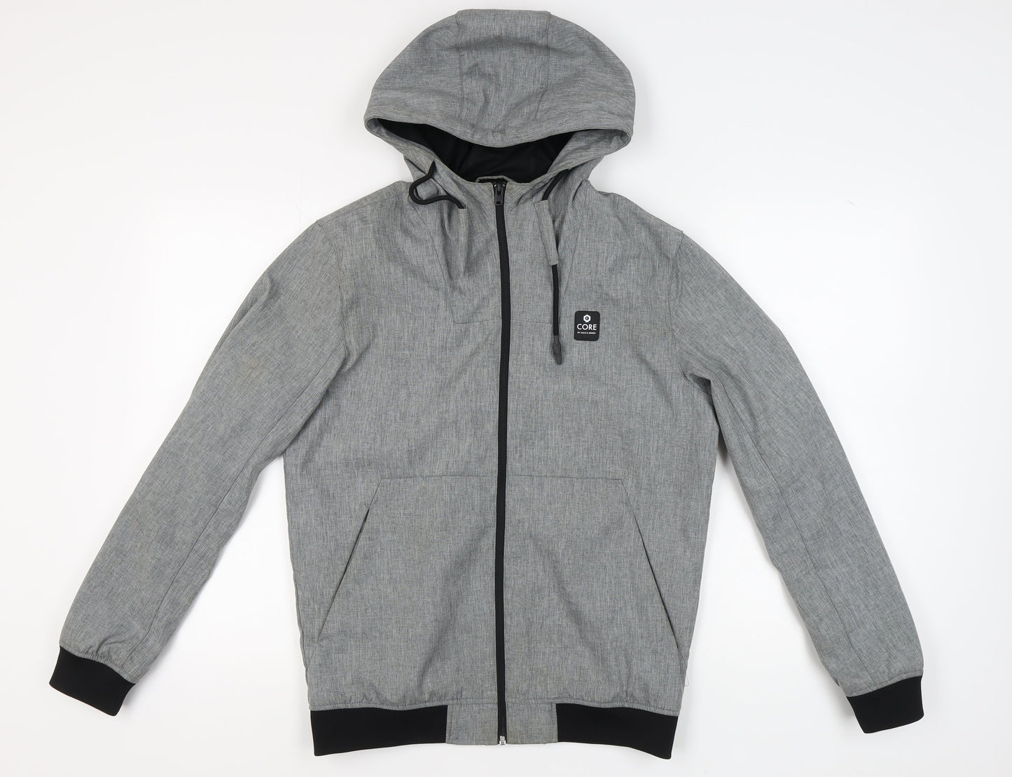 Jack & Jones Men's Grey Hooded Jacket, Size S