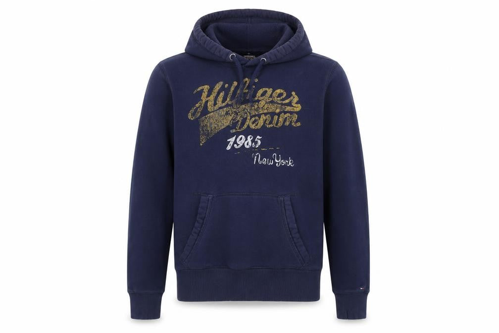 Mens UK S Regular Tommy Hilfiger Blue Pullover Hoodie