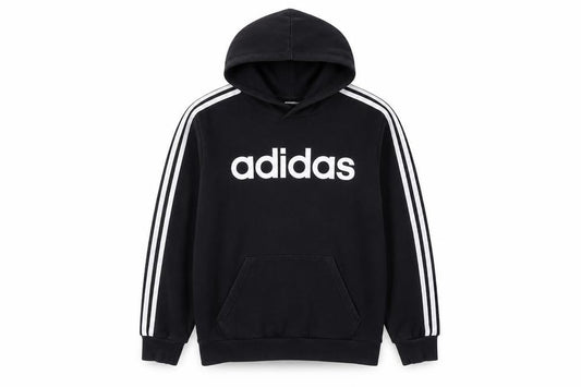 Mens UK S Regular adidas Black Pullover Hoodie