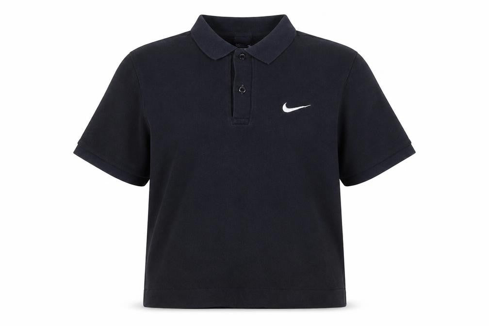 Unisex Adultss UK Size M Nike Black Cotton Polo