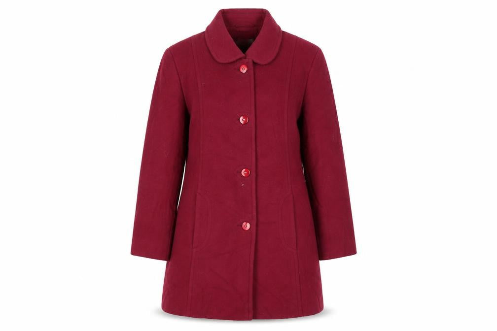 Eastex Women's Red Wool Overcoat Size 12