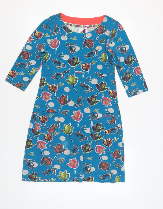 Weird Fish Women's Floral Cotton Dress Size 8