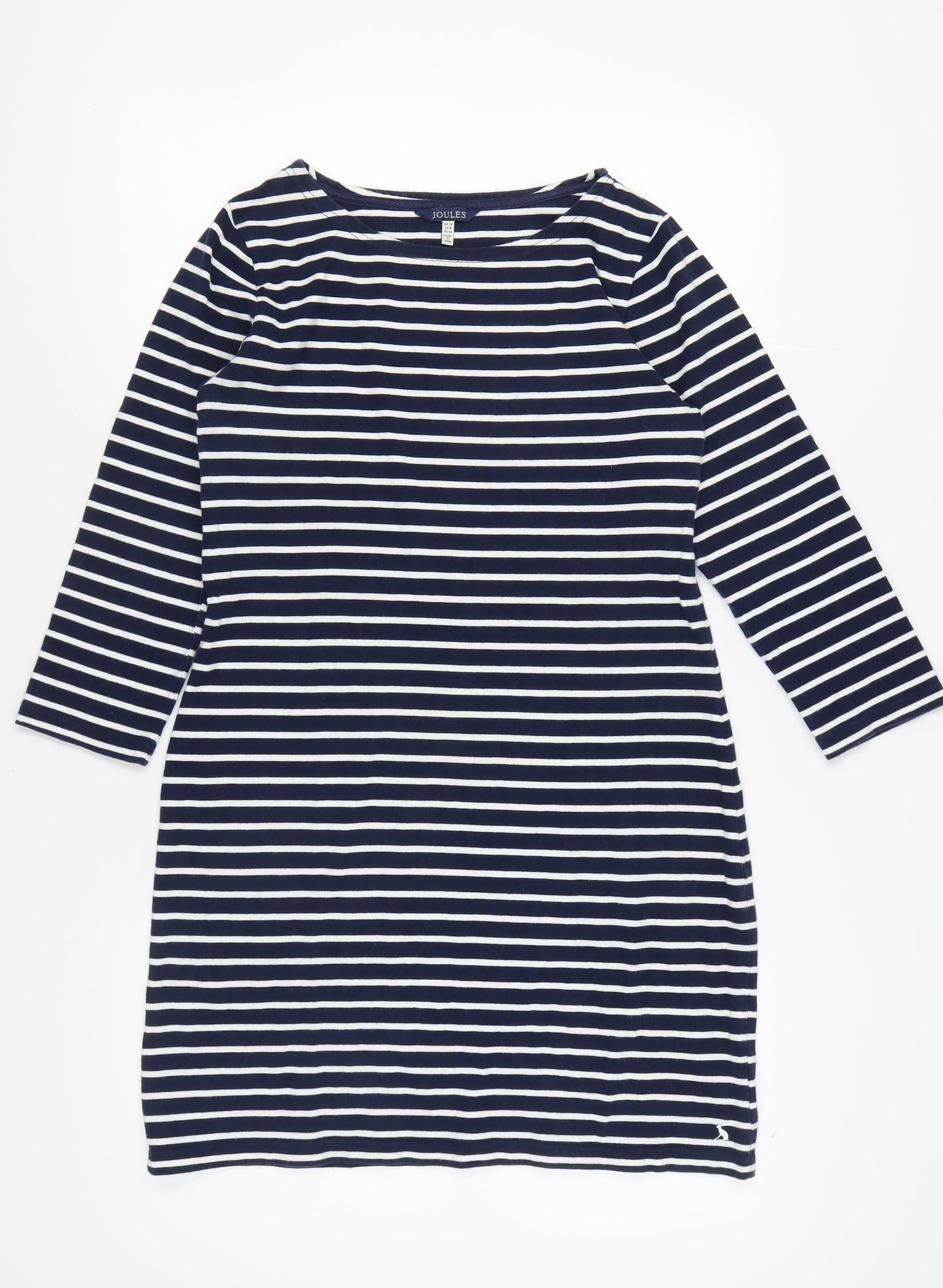 Joules Women’s Striped T-Shirt Dress, Size 12, Blue