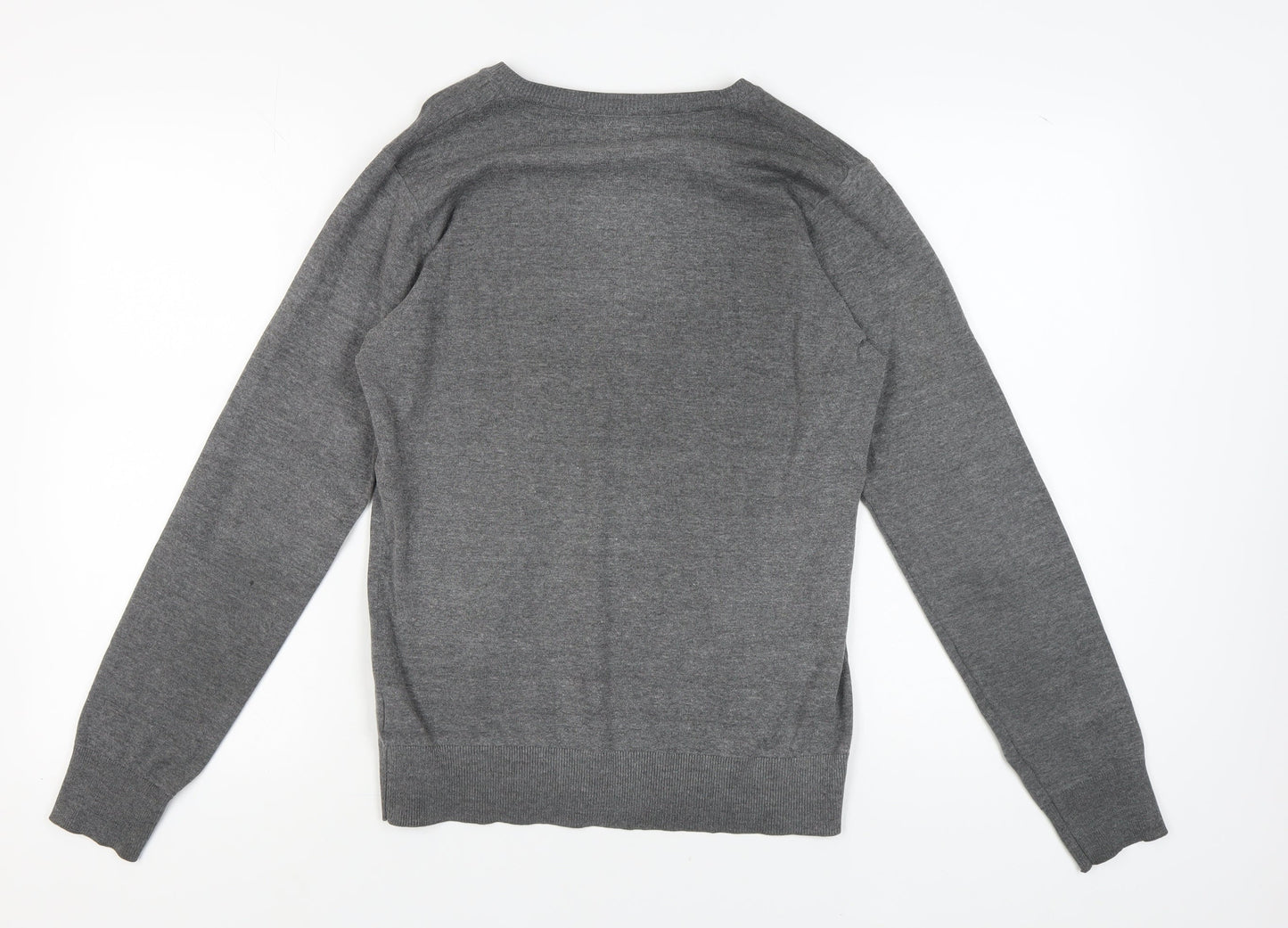 Jack & Jones Men's Grey V-Neck Pullover Size S