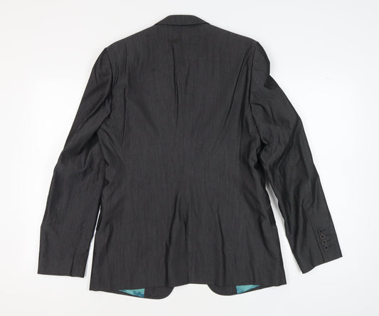 Ted Baker Grey Men’s Blazer 40R Formal Single-Breasted