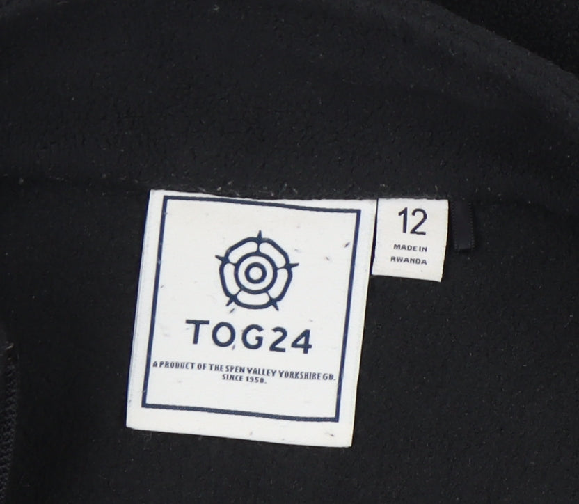 TOG 24 Women's Black Fleece Jacket Size 12
