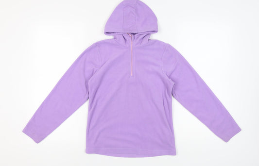 Mountain Warehouse Girls Purple 1/2 Zip Hoodie 11-12 Years