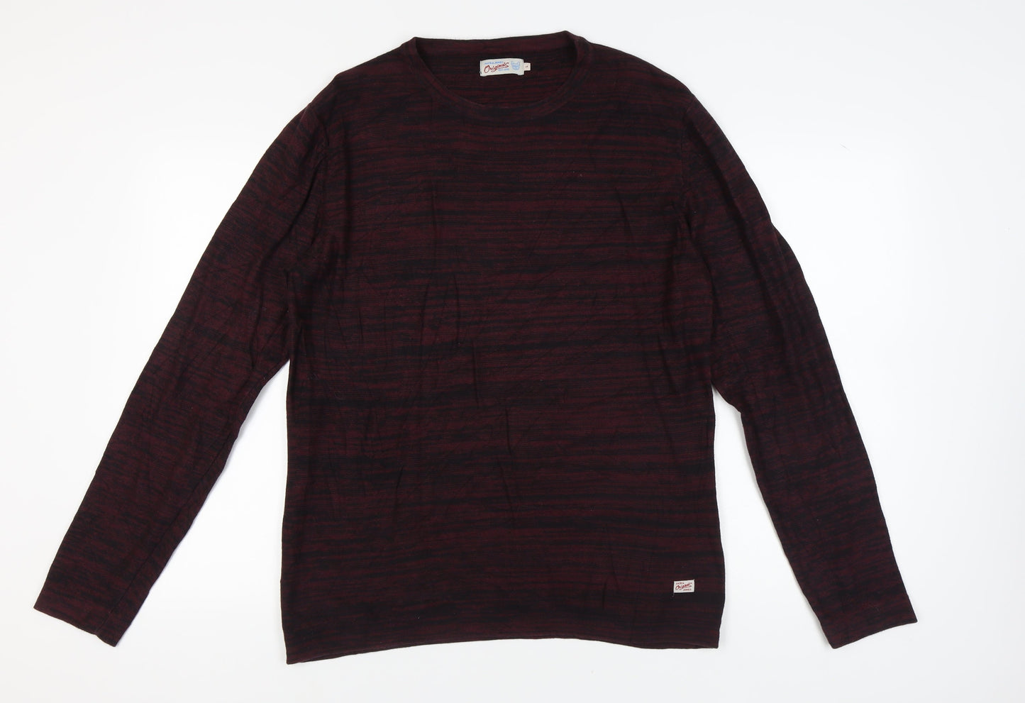 Jack & Jones Men's Red Pullover Jumper Size L