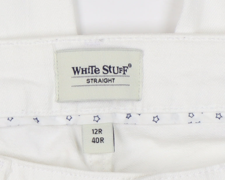White Stuff Women's White Straight Jeans, UK Size 12