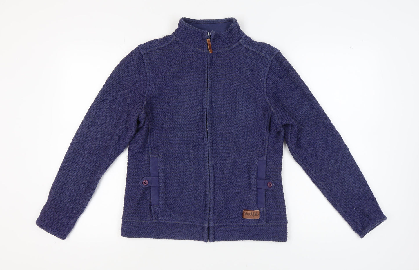 Weird Fish Women's Blue Full Zip Jacket Size 10