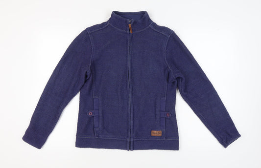 Weird Fish Women's Blue Full Zip Jacket Size 10