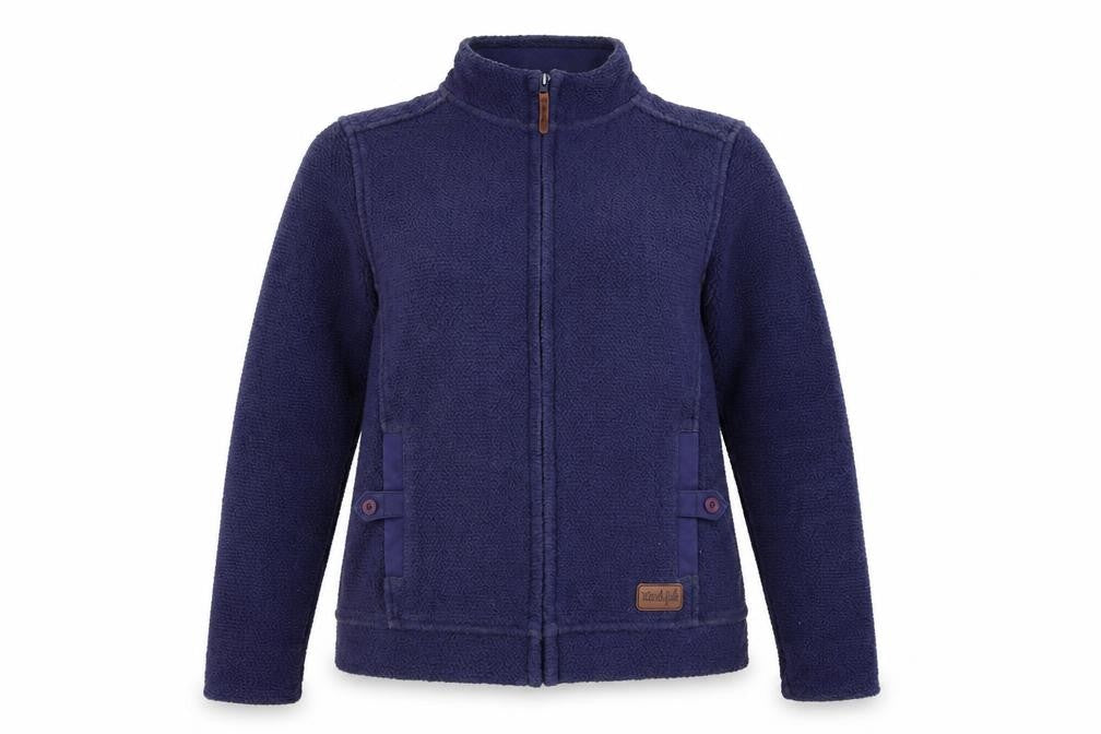 Womens UK 10 Regular Weird Fish Blue Full Zip Sweatshirt