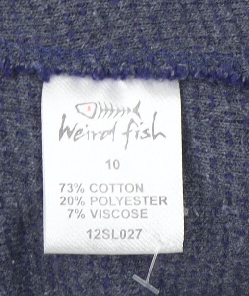 Weird Fish Women's Blue Full Zip Jacket Size 10