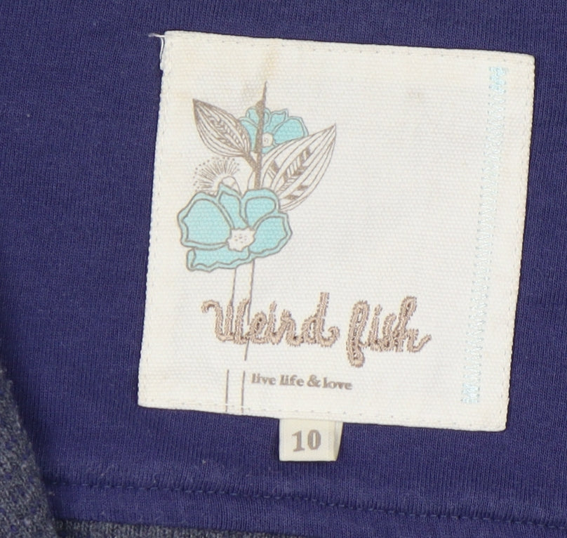 Weird Fish Women's Blue Full Zip Jacket Size 10