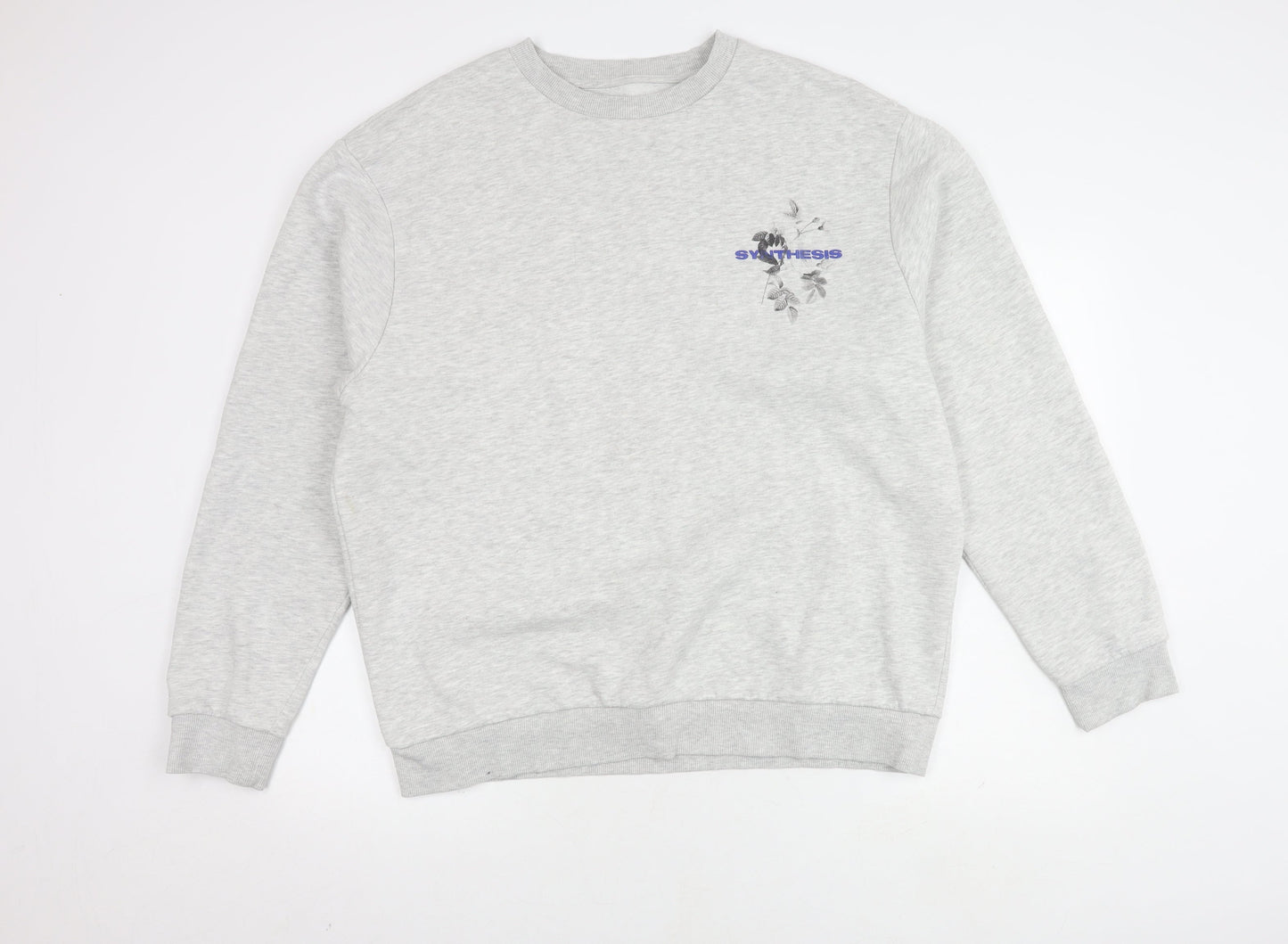 River Island Grey Graphic Print XL Sweatshirt for Men