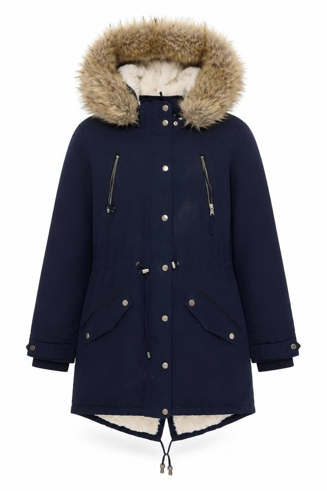 Miss Selfridge Women's Blue Parka Coat Size 10