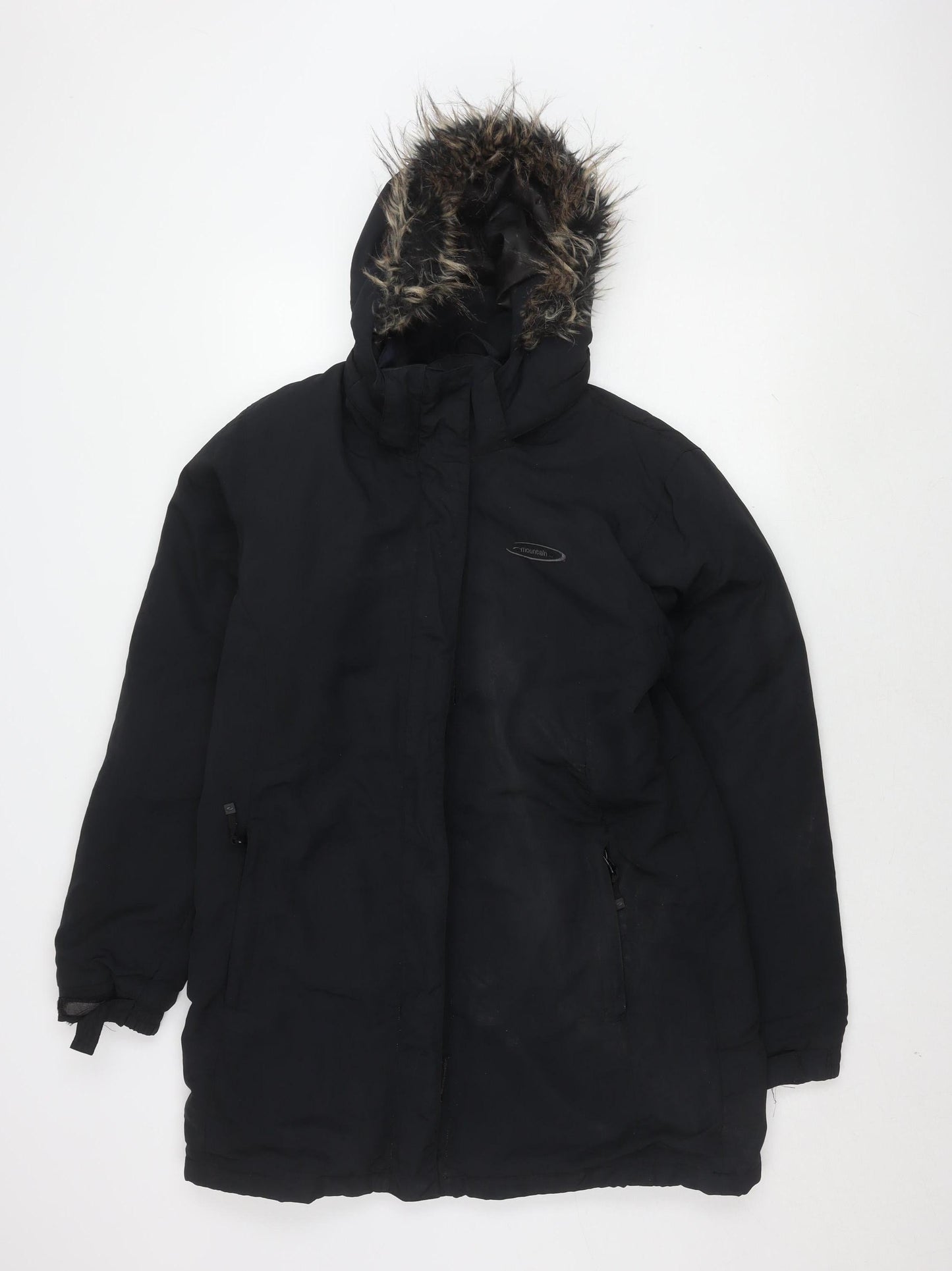 Mountainlife Women's Black Parka Jacket, Size 14, Waterproof