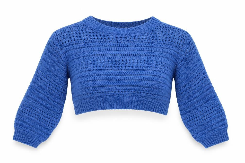 Pull & Bear Women's Blue Knit Pullover Jumper, Size M