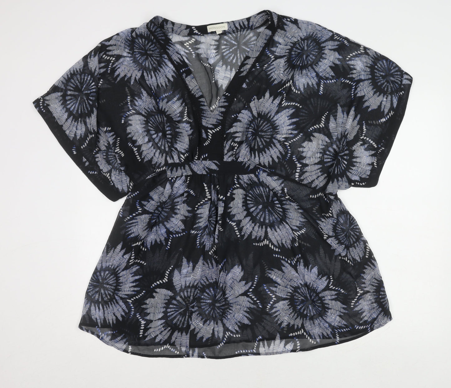 Monsoon Women's Black XL Floral Cover Up
