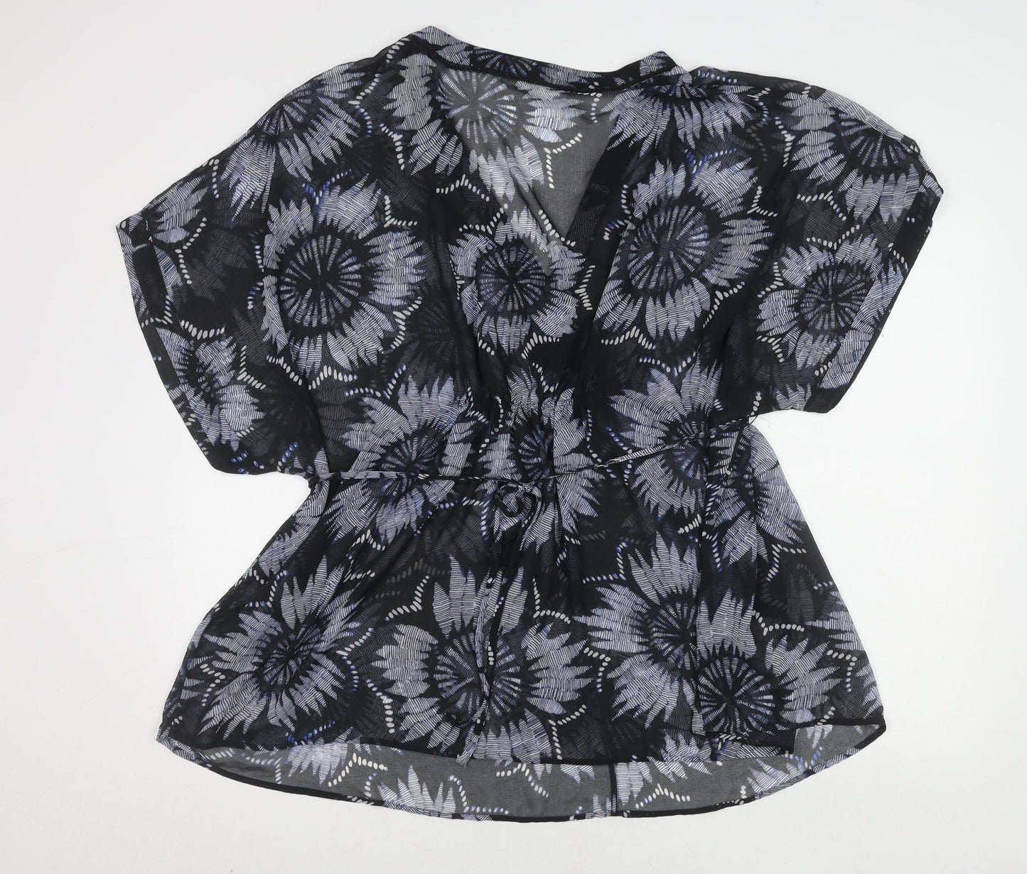 Monsoon Women's Black XL Floral Cover Up