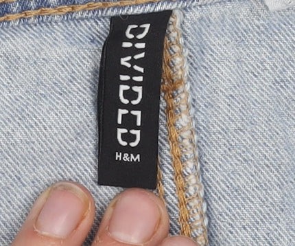 H&M Women's Blue A-Line Denim Mini Skirt Size 12