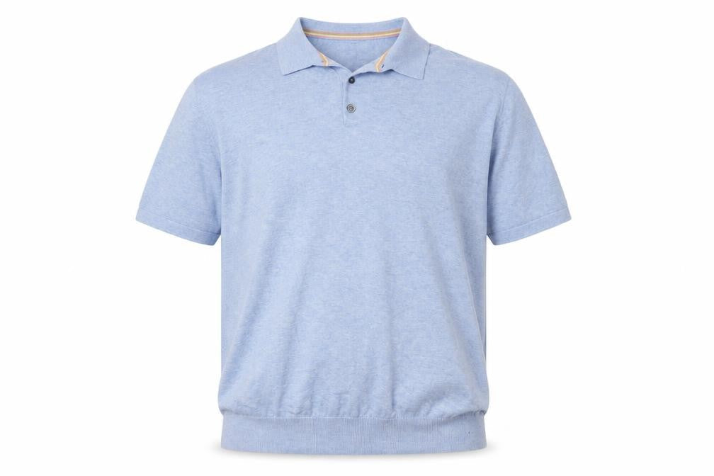 Next Men's Blue Polo, Size L, Cotton Blend