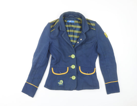 Adidas Women's Blue Military Jacket Size 10