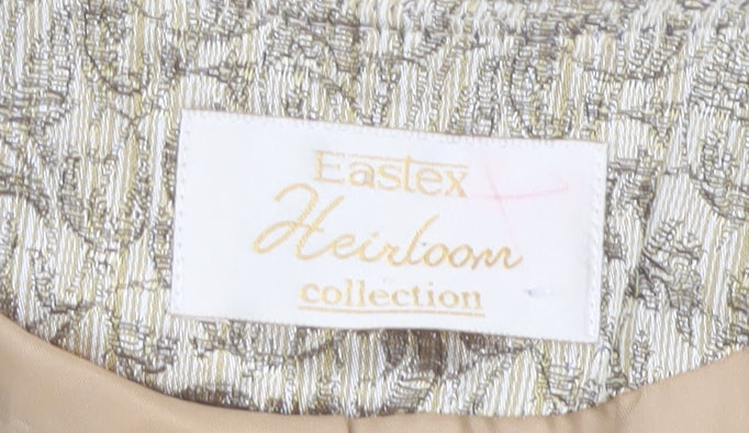 Eastex Women's Beige Jacquard Button Jacket Size 18