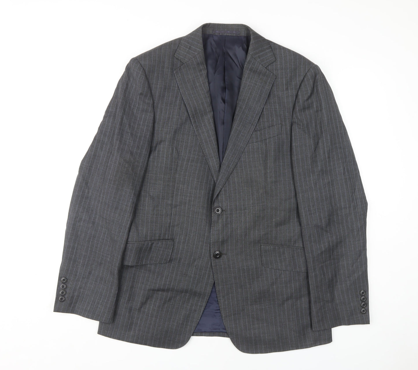 Marks and Spencer Men's Grey Pinstripe Blazer 40R