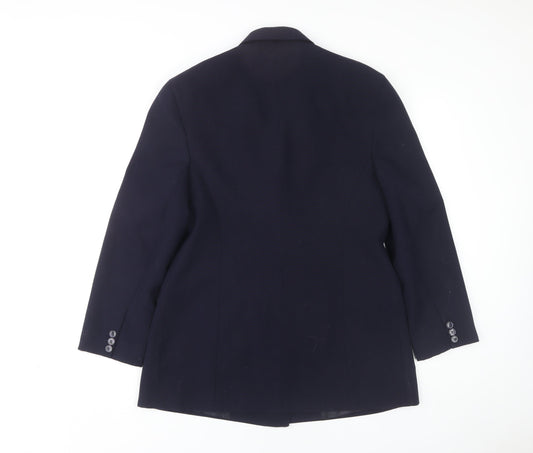 St Michael Women's Blue Blazer Size 12 Double-Breasted