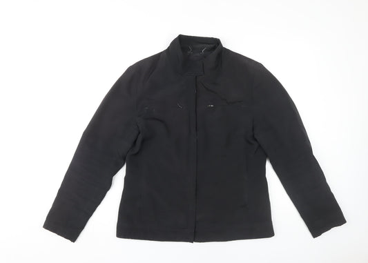 Next Women's Black Jacket Size 12 Regular Zip Casual