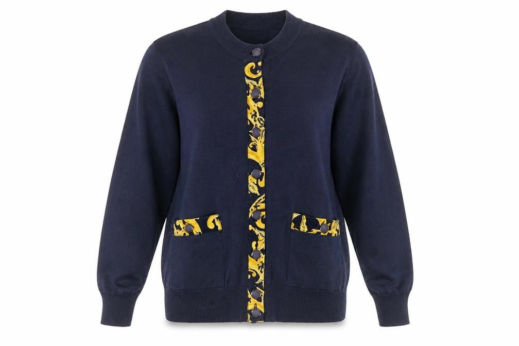 Bellino Women's Blue Cardigan, UK 14, Long Sleeve, Knit