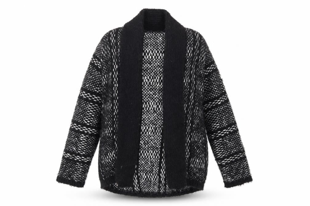 Marks and Spencer Women's Black Open Front Cardigan, Size 14
